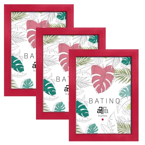 aFFa frames, Batino, 3er Set Bilderrahmen Holz, photo frame, holzrahmen mit Acrylglasfront, HDF-Hintergrund, bilderrahmen Rot, A3, 29,7x42 cm aFFa frames, Batino, 3er Set Bilderrahmen Holz, photo frame, holzrahmen mit Acrylglasfront, HDF-Hintergrund, bilderrahmen Rot, A3, 29,7x42 cm von aFFa frames