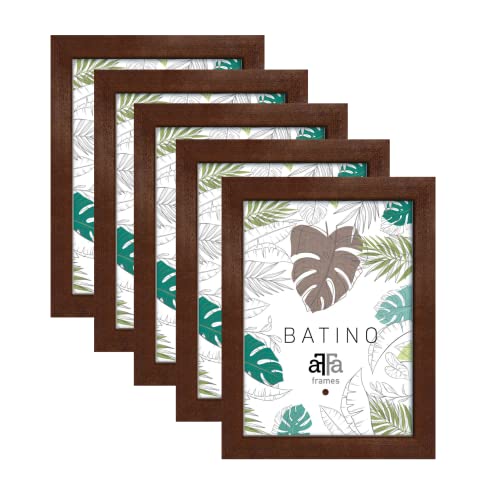 aFFa frames, Batino, 5er Set Bilderrahmen Holz, photo frame, holzrahmen mit Acrylglasfront, HDF-Hintergrund, bilderrahmen Braun, A4, 21x29,7 cm aFFa frames, Batino, 5er Set Bilderrahmen Holz, photo frame, holzrahmen mit Acrylglasfront, HDF-Hintergrund, bilderrahmen Braun, A4, 21x29,7 cm von aFFa frames