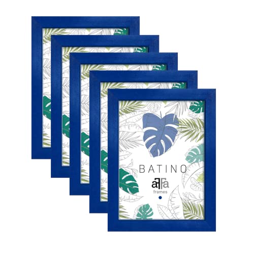 aFFa frames, Batino, 5er Set Bilderrahmen Holz, photo frame, holzrahmen mit Acrylglasfront, HDF-Hintergrund, bilderrahmen Marineblau, A3, 29,7x42 cm aFFa frames, Batino, 5er Set Bilderrahmen Holz, photo frame, holzrahmen mit Acrylglasfront, HDF-Hintergrund, bilderrahmen Marineblau, A3, 29,7x42 cm von aFFa frames