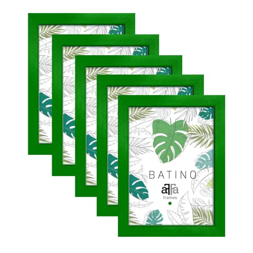 aFFa frames, Batino, 5er Set Bilderrahmen Holz, photo frame, holzrahmen mit Acrylglasfront, HDF-Hintergrund, bilderrahmen Grün, 15x21 cm aFFa frames, Batino, 5er Set Bilderrahmen Holz, photo frame, holzrahmen mit Acrylglasfront, HDF-Hintergrund, bilderrahmen Grün, 15x21 cm von aFFa frames