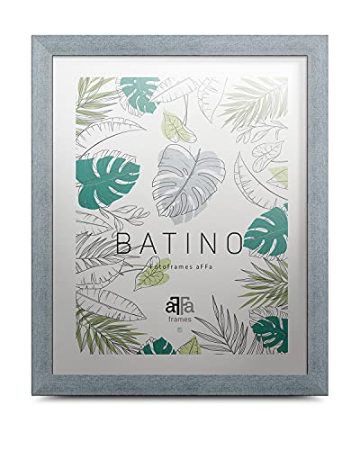 aFFa frames, Batino, Bilderrahmen aus Holz, hell, rechteckig, mit Acrylglasfront, HDF-Hintergrund, Silber, 24x30 cm von aFFa frames