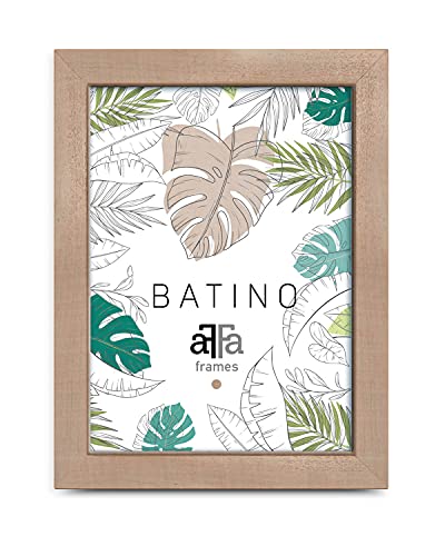 aFFa frames, Batino, Bilderrahmen aus Holz, hell, rechteckig, mit Acrylglasfront, HDF-Hintergrund, natur, 13x18 cm von aFFa frames