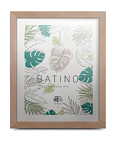 aFFa frames, Batino, Bilderrahmen aus Holz, hell, rechteckig, mit Acrylglasfront, HDF-Hintergrund, natur, 40x50 cm von aFFa frames