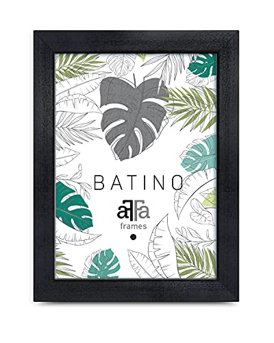 aFFa frames, Batino, Bilderrahmen aus Holz, hell, rechteckig, mit Acrylglasfront, HDF-Hintergrund, schwarz, 10x15 cm von aFFa frames