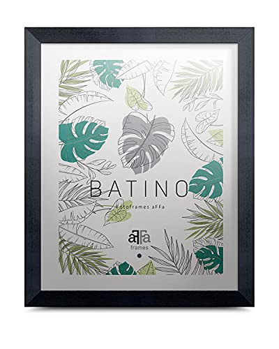 aFFa frames, Batino, Bilderrahmen aus Holz, hell, rechteckig, mit Acrylglasfront, HDF-Hintergrund, schwarz, 30x40 cm von aFFa frames