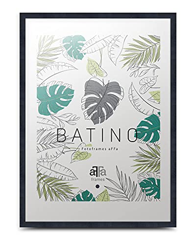 aFFa frames, Batino, Bilderrahmen aus Holz, hell, rechteckig, mit Acrylglasfront, HDF-Hintergrund, schwarz, 50x70 cm von aFFa frames