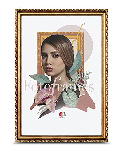 aFFa frames, Goldi, Bilderrahmen Holz, photo frame, ornamental, holzrahmen, Vintage Rahmen aus Holz mit Acrylglas, bilderrahmen gold 24x30 cm aFFa frames, Goldi, Bilderrahmen Holz, photo frame, ornamental, holzrahmen, Vintage Rahmen aus Holz mit Acrylglas, bilderrahmen gold 24x30 cm von aFFa frames