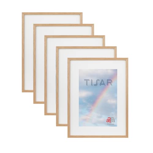aFFa frames, Tisar Bilderrahmen-Set, 5 Bilderrahmen Holz, holzrahmen, photo frame, Rahmen aus Holz mit Acrylglas, Eiche, A4, 21x29,7 cm aFFa frames, Tisar Bilderrahmen-Set, 5 Bilderrahmen Holz, holzrahmen, photo frame, Rahmen aus Holz mit Acrylglas, Eiche, A4, 21x29,7 cm von aFFa frames
