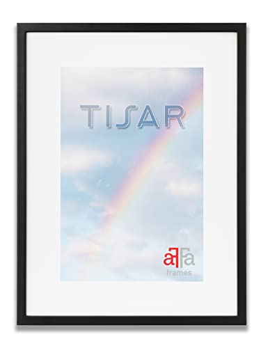 aFFa frames, Tisar, Bilderrahmen aus Holz, Hell, Rechteckig, Mit Acrylglasfront, Schwarz, A4, 21x29.7cm von aFFa frames