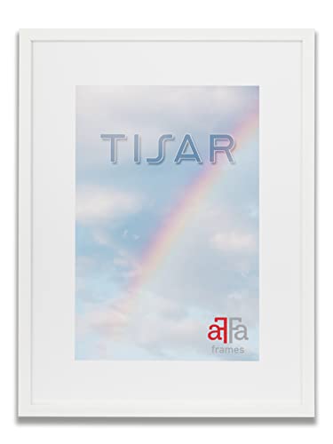 aFFa frames, Tisar, Bilderrahmen aus Holz, hell, rechteckig, mit Acrylglasfront, weiß, 13x18 cm von aFFa frames