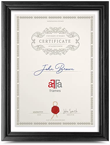 aFFa frames Retro Holz Bilderrahmen Elegant Stilvoll Klassisches Design Geeignet für Bilder Fotos Diplome Abschlusszeugnisse 40x50 cm Farbe Schwarz von aFFa frames