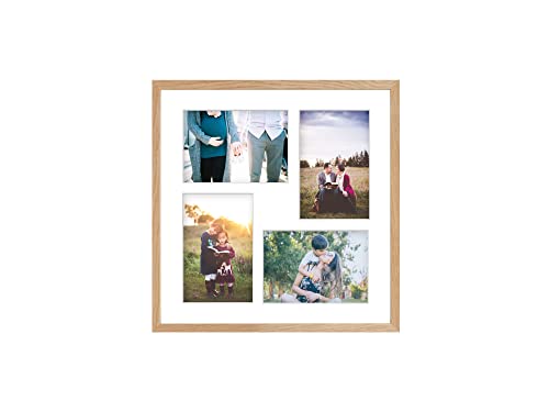 aFFa frames Tisar Bilderrahmen 34x34 cm, holzrahmen photo frame Bilderrahmen Holz, Fotogalerie mit Passepartout, für 4 Fotos 10x15 cm Eiche aFFa frames Tisar Bilderrahmen 34x34 cm, holzrahmen photo frame Bilderrahmen Holz, Fotogalerie mit Passepartout, für 4 Fotos 10x15 cm Eiche von aFFa frames
