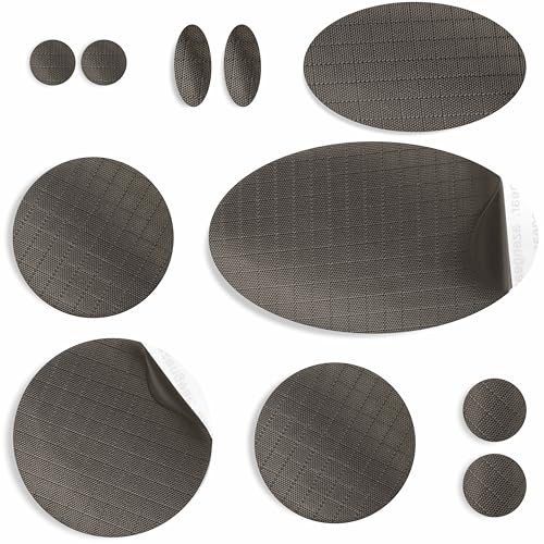aZengear Reparatur-Patches aus Nylon Selbstklebend | Wasserdichte Patches für Daunenjacken, Zelt, Tasche, Kleidung, Löcher reparieren (11 Stück, Kohlenbraun) von aZengear