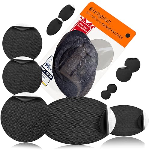 aZengear Reparaturflicken – Selbstklebend, Wasserdicht, Reiß-, Kälte- & Hitzebeständig – für Daunenjacke, Skianzug, Zelt, Schuh, PVC, Polster – 11 Stück, Schwarz aZengear Reparaturflicken – Selbstklebend, Wasserdicht, Reiß-, Kälte- & Hitzebeständig – für Daunenjacke, Skianzug, Zelt, Schuh, PVC, Polster – 11 Stück, Schwarz von aZengear