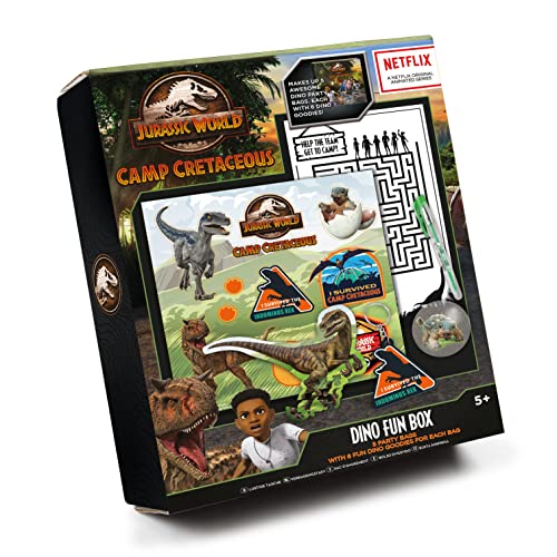 abeec Jurassic World vorgefüllte Partytüten für Kinder – Jurassic World Partytüten mit Dinosaurier-Partytütenfüller – 5 x Partytüten, Aufkleber für Partytüten, Mini-Gelstifte, Hüpfbälle abeec Jurassic World vorgefüllte Partytüten für Kinder – Jurassic World Partytüten mit Dinosaurier-Partytütenfüller – 5 x Partytüten, Aufkleber für Partytüten, Mini-Gelstifte, Hüpfbälle von abeec