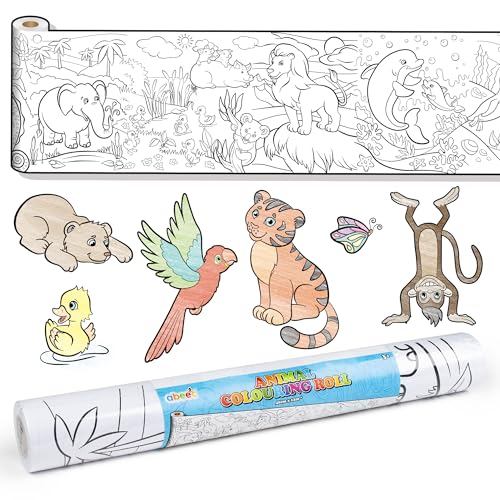 abeec Malrolle für Kinder – Kunstbedarf – Kinder Malaktivität – Tiermalrolle – Zeichen- & Malzubehör – Papierrolle für Kinder – Kunstpapierrolle – Malen in Rolle abeec Malrolle für Kinder – Kunstbedarf – Kinder Malaktivität – Tiermalrolle – Zeichen- & Malzubehör – Papierrolle für Kinder – Kunstpapierrolle – Malen in Rolle von abeec