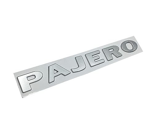 abrupt Logo Auto Emblem für Mitsubishi Pajero Letters, Abzeichen Logo Buchstaben Wort Emblem Aufkleber, Zeichen Emblem Logo Abzeichen Sticker Abziehbilder,A Silver von abrupt