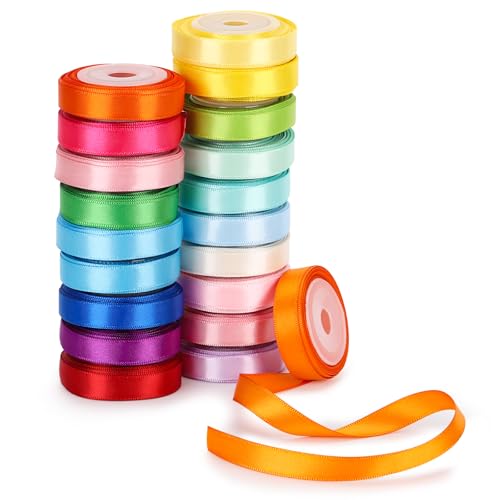 20 Farben Band für Geschenkverpackungen, Blumenstrauß und Basteln – vielseitiges Geschenkband für alle Anlässe von acDesign