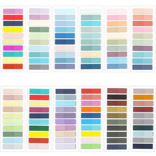 Morandi Klebe-Tabs für Notizbücher, 12 Sets Papier-Seitenmarker, Klebe-Tabs zum Anmerken von Büchern, Buchreitern und Seitenregistern, 2400 Stück Morandi Klebe-Tabs für Notizbücher, 12 Sets Papier-Seitenmarker, Klebe-Tabs zum Anmerken von Büchern, Buchreitern und Seitenregistern, 2400 Stück von acDesign