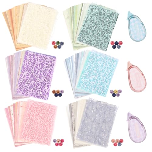 Strukturiertes Scrapbook-Papier und Netzstoff, sortiertes Set Strukturiertes Scrapbook-Papier und Netzstoff, sortiertes Set von acDesign