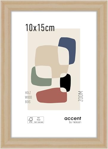 accent by nielsen Bilderrahmen, 10 x 15 cm, Holz, Natur, Fotorahmen zum Auftstellen und Aufhängen im Hoch- & Querformat, Echtglas, Zoom accent by nielsen Bilderrahmen, 10 x 15 cm, Holz, Natur, Fotorahmen zum Auftstellen und Aufhängen im Hoch- & Querformat, Echtglas, Zoom von accent by nielsen