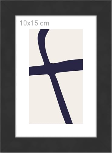 accent by nielsen Bilderrahmen, 10 x 15 cm, Holz, Schwarz, Fotorahmen zum Auftstellen und Aufhängen im Hoch- & Querformat, Echtglas, Velino accent by nielsen Bilderrahmen, 10 x 15 cm, Holz, Schwarz, Fotorahmen zum Auftstellen und Aufhängen im Hoch- & Querformat, Echtglas, Velino von accent by nielsen