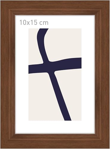 accent by nielsen Bilderrahmen, 10 x 15 cm, Holz, Walnuss, Fotorahmen zum Auftstellen und Aufhängen im Hoch- & Querformat, Echtglas, Velino accent by nielsen Bilderrahmen, 10 x 15 cm, Holz, Walnuss, Fotorahmen zum Auftstellen und Aufhängen im Hoch- & Querformat, Echtglas, Velino von accent by nielsen