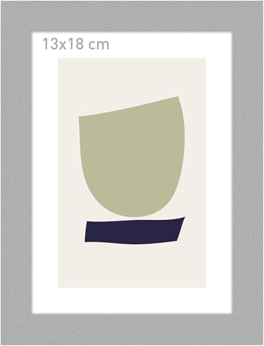 accent by nielsen Bilderrahmen, 13 x 18 cm, Holz, Silber, Fotorahmen zum Auftstellen und Aufhängen im Hoch- & Querformat, Echtglas, Velino accent by nielsen Bilderrahmen, 13 x 18 cm, Holz, Silber, Fotorahmen zum Auftstellen und Aufhängen im Hoch- & Querformat, Echtglas, Velino von accent by nielsen
