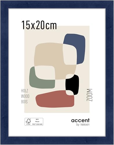 accent by nielsen Bilderrahmen, 15 x 20 cm, Holz, Blau, Fotorahmen zum Auftstellen und Aufhängen im Hoch- & Querformat, Echtglas, Zoom accent by nielsen Bilderrahmen, 15 x 20 cm, Holz, Blau, Fotorahmen zum Auftstellen und Aufhängen im Hoch- & Querformat, Echtglas, Zoom von accent by nielsen