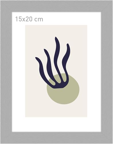 accent by nielsen Bilderrahmen, 15 x 20 cm, Holz, Silber, Posterrahmen zum Auftstellen und Aufhängen im Hoch- & Querformat, Echtglas, Velino von accent by nielsen