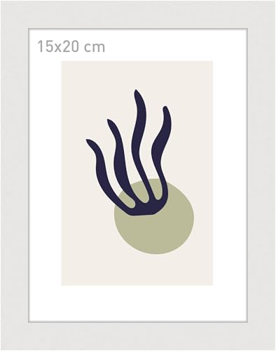 accent by nielsen Bilderrahmen, 15 x 20 cm, Holz, Weiß, Posterrahmen zum Auftstellen und Aufhängen im Hoch- & Querformat, Echtglas, Velino von accent by nielsen