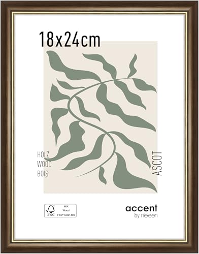 accent by nielsen Bilderrahmen, 18 x 24 cm, Holz, Braun, Fotorahmen zum Auftstellen und Aufhängen im Hoch- & Querformat, Echtglas, Ascot accent by nielsen Bilderrahmen, 18 x 24 cm, Holz, Braun, Fotorahmen zum Auftstellen und Aufhängen im Hoch- & Querformat, Echtglas, Ascot von accent by nielsen