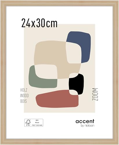 accent by nielsen Bilderrahmen, 24 x 30 cm, Holz, Natur, Rahmen zum Aufhängen im Hoch- & Querformat, Echtglas, Zoom accent by nielsen Bilderrahmen, 24 x 30 cm, Holz, Natur, Rahmen zum Aufhängen im Hoch- & Querformat, Echtglas, Zoom von accent by nielsen