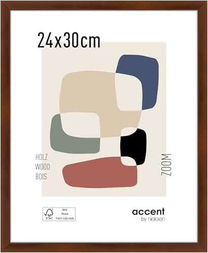accent by nielsen Bilderrahmen, 24 x 30 cm, Holz, Walnuss, Rahmen zum Aufhängen im Hoch- & Querformat, Echtglas, Zoom accent by nielsen Bilderrahmen, 24 x 30 cm, Holz, Walnuss, Rahmen zum Aufhängen im Hoch- & Querformat, Echtglas, Zoom von accent by nielsen