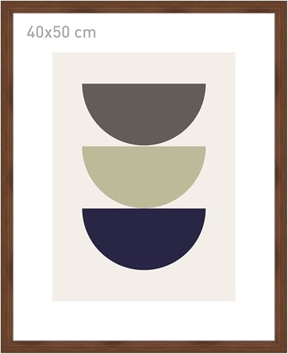 accent by nielsen Bilderrahmen, 40 x 50 cm, Holz, Walnuss, Posterrahmen zum Aufhängen im Hoch- & Querformat, Echtglas, Velino accent by nielsen Bilderrahmen, 40 x 50 cm, Holz, Walnuss, Posterrahmen zum Aufhängen im Hoch- & Querformat, Echtglas, Velino von accent by nielsen