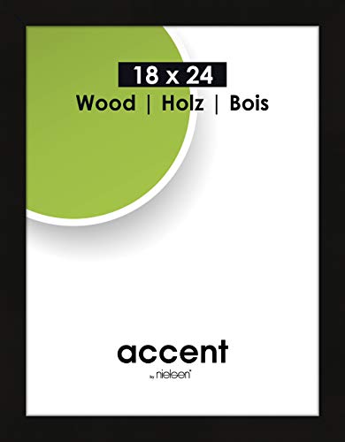 accent by nielsen Bilderrahmen, 18 x 24 cm, Holz, Schwarz, Fotorahmen zum Auftstellen und Aufhängen im Hoch- & Querformat, Echtglas, Accent Wood accent by nielsen Bilderrahmen, 18 x 24 cm, Holz, Schwarz, Fotorahmen zum Auftstellen und Aufhängen im Hoch- & Querformat, Echtglas, Accent Wood von accent by nielsen