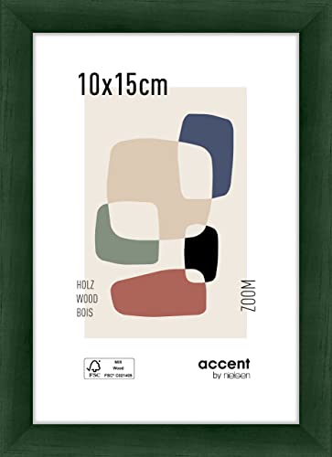 accent by nielsen Holz Bilderrahmen Zoom, 10x15 cm, Dunkelgrün von accent by nielsen