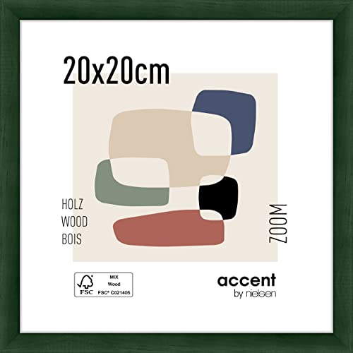 accent by nielsen Holz Bilderrahmen Zoom, 20x20 cm, Dunkelgrün von accent by nielsen