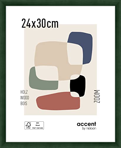 accent by nielsen Holz Bilderrahmen Zoom, 24x30 cm, Dunkelgrün von accent by nielsen