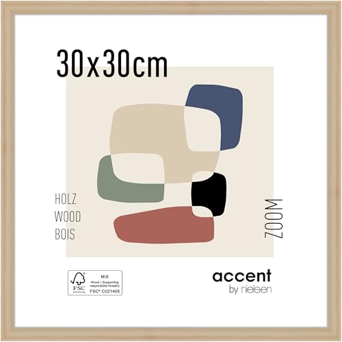 accent by nielsen Holz Bilderrahmen Zoom, 30x30 cm, Natur von accent by nielsen