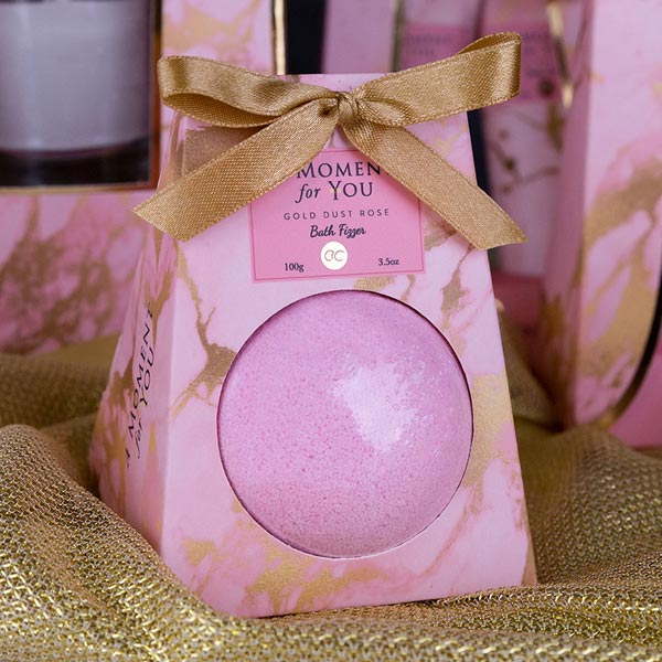 Badefizzer A Moment for You in Geschenkbox, 100g, Duft Gold Dust Rose von accentra GmbH & Co. KG