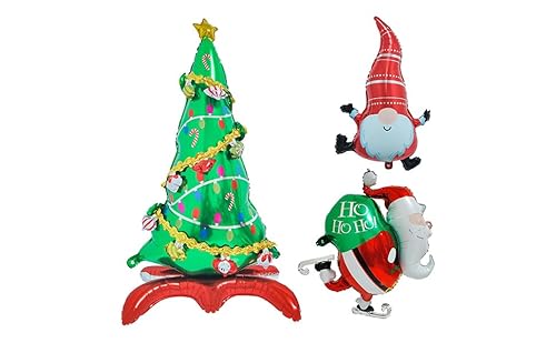 Weihnachtsballon-Girlande, Weihnachtsbaum-Weihnachtsmann-Ballon, Weihnachtsballon-Dekorationen, Weihnachtszwerg-Luftballons, bunte Luftballons für Weihnachts-Mottopartys, Neujahrsdekorationen von acime