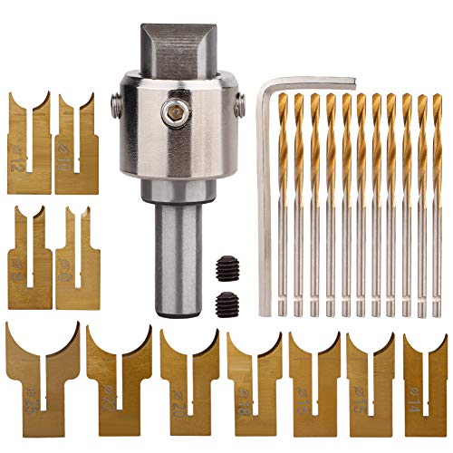 Frässchneider, Holzperlenbohrer, Perlenbohrer, Holzbearbeitungswerkzeug-Set, 6–25 mm Hartmetall-Fräser, Kugelblattbohrer, Holzperlen-Bohrer, 26-teilig von YLSZHY