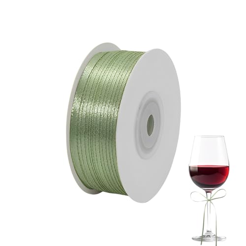 0.3CMX91M Satinband Grünschleifenband grün,Geschenkband Breit für Hochzeit Dekoration, Geschenk Verpacken, Basteln Tischdeko Geburtstag Hochzeit Deko Geschenkband Breit von afhgdjr