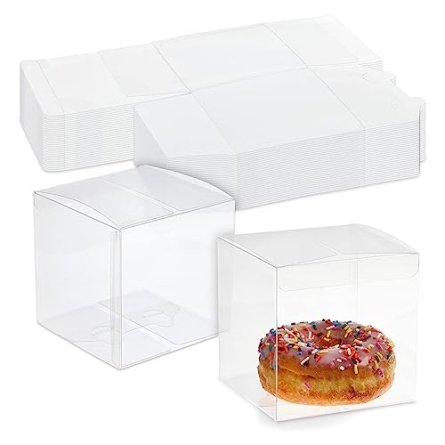 aghoer 30 Stück Transparente Geschenkbox, Geschenkbox Durchsichtig 6 × 6 × 6 cm, Süßigkeiten Box, für Hochzeit, Party, Baby Dusche von aghoer