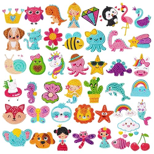 44 Stück Diamant Painting Kinder, DIY Diamond Painting Kinder Ab 4, Bastelset Spielzeug ab 4-12 Jahre, Tier Diamond Painting Sticker Weihnachten Geschenke Geburtstagsgeschenk 44 Stück Diamant Painting Kinder, DIY Diamond Painting Kinder Ab 4, Bastelset Spielzeug ab 4-12 Jahre, Tier Diamond Painting Sticker Weihnachten Geschenke Geburtstagsgeschenk von agogue