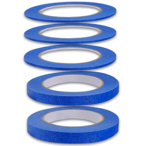 agogue 5 Roll Abklebeband Lackieren Auto, Masking Tape Aquarell, Malerkreppband Abklebeband Maler Maler Klebeband Tape Blau Fine Line Tape Zierstreifenband für Auto Schule Büro Heimwerkerprojekte agogue 5 Roll Abklebeband Lackieren Auto, Masking Tape Aquarell, Malerkreppband Abklebeband Maler Maler Klebeband Tape Blau Fine Line Tape Zierstreifenband für Auto Schule Büro Heimwerkerprojekte von agogue