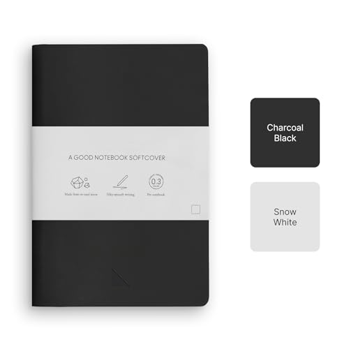 agood company Steinpapier-Notizbuch - Softcover, Notizbuch A5 Blanko - Wasserdicht & Reißfest - 144 Seiten, 144 g/m² Steinpapier für geschmeidiges Schreiben - Umweltfreundlich - Charcoal Black agood company Steinpapier-Notizbuch - Softcover, Notizbuch A5 Blanko - Wasserdicht & Reißfest - 144 Seiten, 144 g/m² Steinpapier für geschmeidiges Schreiben - Umweltfreundlich - Charcoal Black von agood