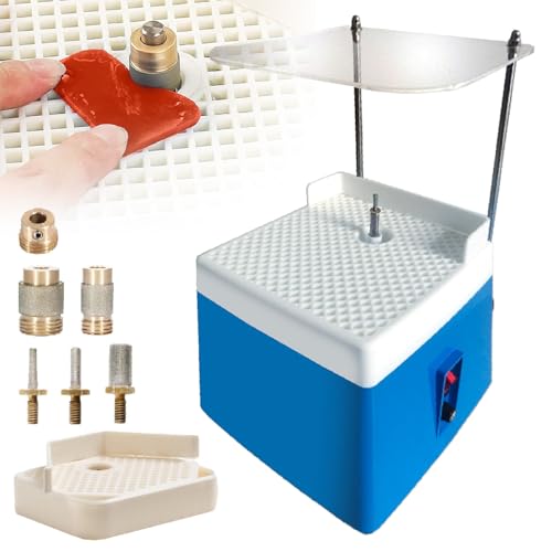 agreilduite Professionelles Starter-Werkzeugset für Glashandwerk, Tisch-Winkelschleifer-Set für Glas mit Feinschleif-Arbeitsplattformen und 5 austauschbaren Diamantköpfen, für Glas-/Keramikkunst agreilduite Professionelles Starter-Werkzeugset für Glashandwerk, Tisch-Winkelschleifer-Set für Glas mit Feinschleif-Arbeitsplattformen und 5 austauschbaren Diamantköpfen, für Glas-/Keramikkunst von agreilduite