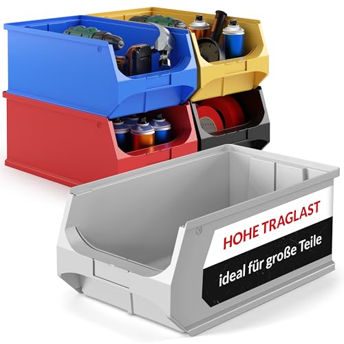 aidB Sichtlagerbox 500x300x200mm – Sortierboxen für Kleinteile – Lagerboxen für Werkstatt & Gewerbe – Kleinteilmagazin mit offener Front – Sortimentskasten für Schütten & Regalsysteme - Gr. 5.0 - Grau aidB Sichtlagerbox 500x300x200mm – Sortierboxen für Kleinteile – Lagerboxen für Werkstatt & Gewerbe – Kleinteilmagazin mit offener Front – Sortimentskasten für Schütten & Regalsysteme - Gr. 5.0 - Grau von aidB